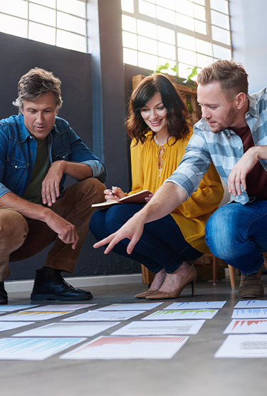 Business people meet in the office to discuss innovative projects
